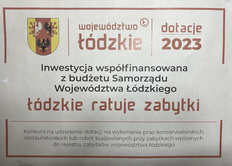 Plakat ogoszeniowy programu dzkie ratuje zabytki